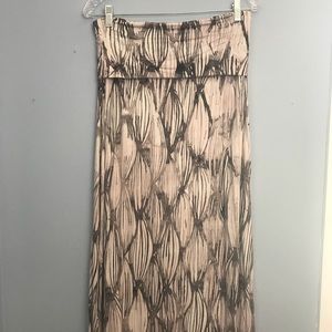 Pink and Grey Maxi Skirt - Cynthia Rowley Medium